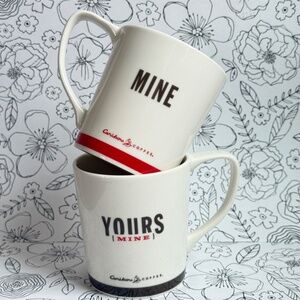 CARIBOU COFFEE Pair of Ceramic Mugs (2) Mine and Yours (Mine)